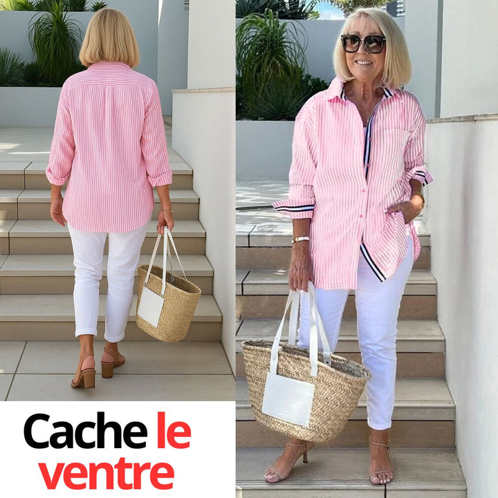 Teri Montréal™ | Chemise rayée ample et élégante pour un style sans effort