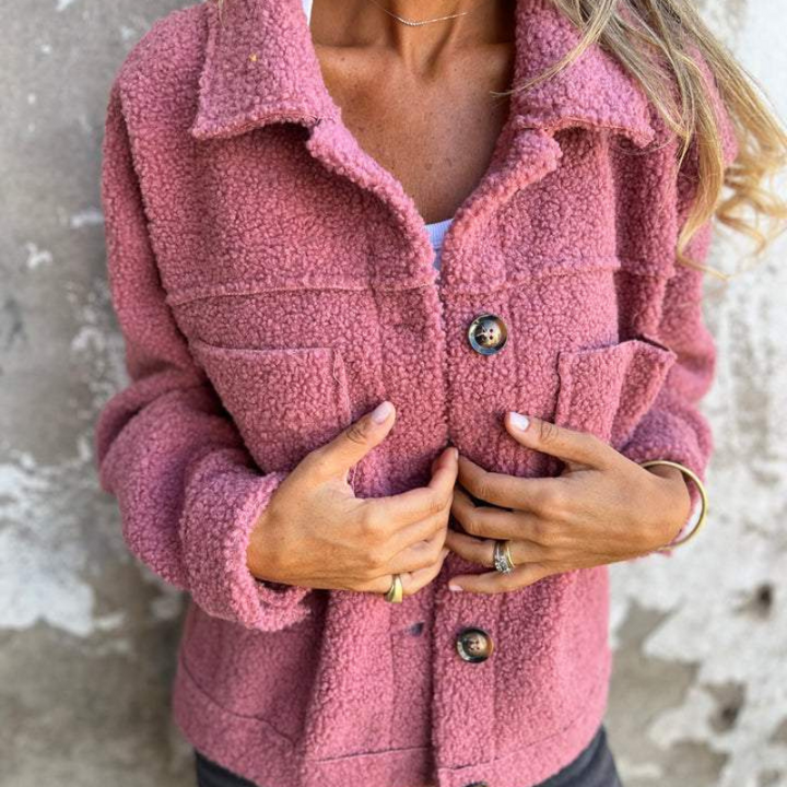 Annie | Veste tendance en tissu doux