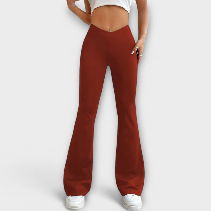 Pantalon large avec jambes évasées
