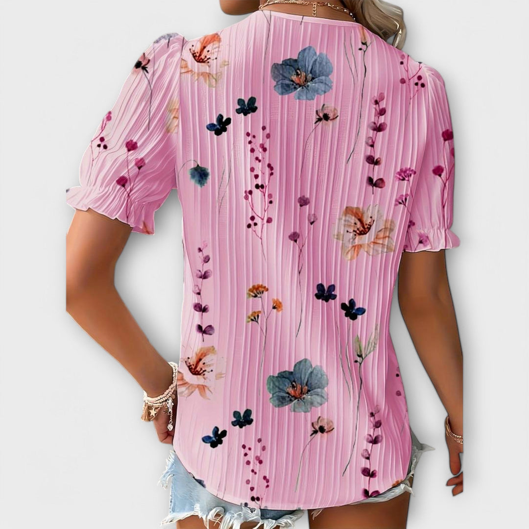 Blouse à la Mode avec Décolleté Pointu