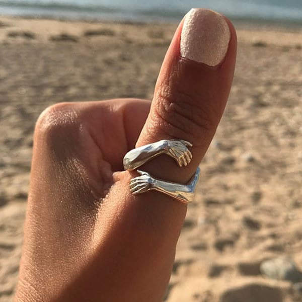Bague Étreinte Argentée