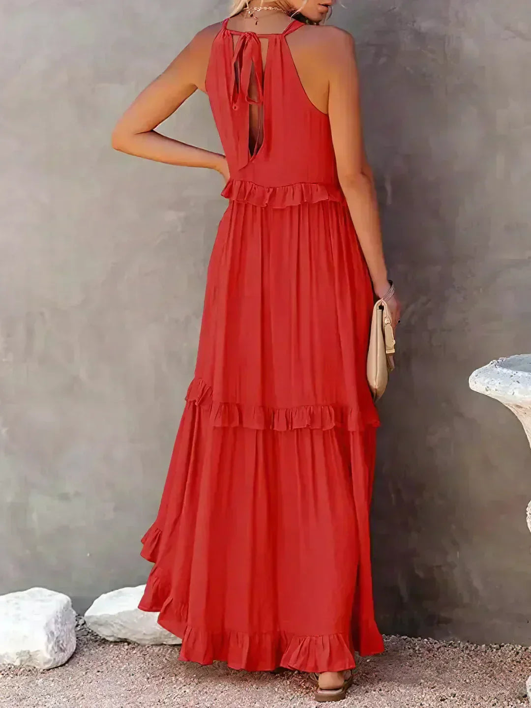 Landry - Robe sans manches avec volants chics
