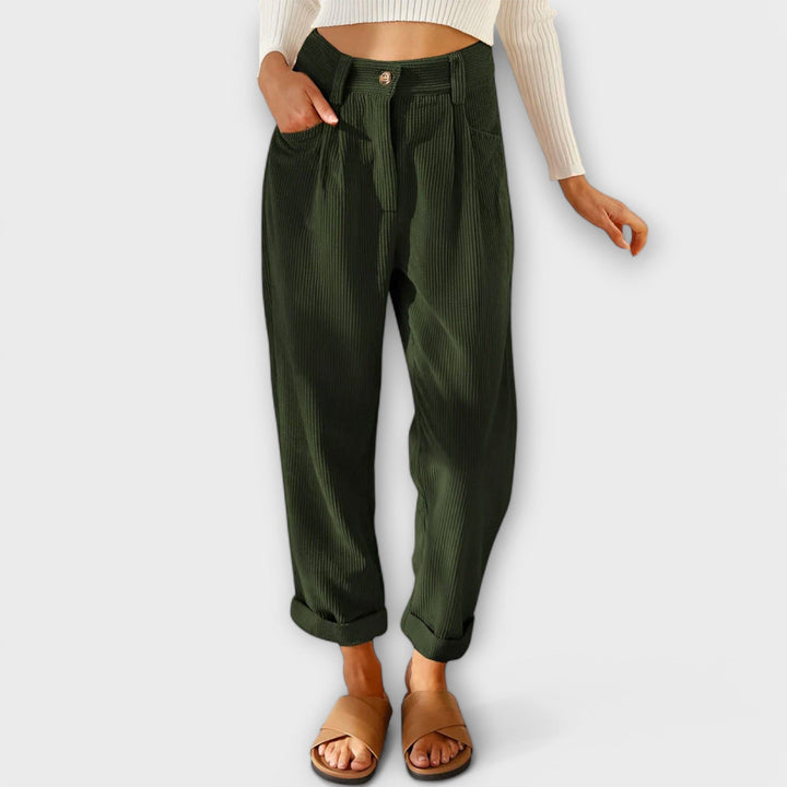 Pantalon en Velours Côtelé Moderne