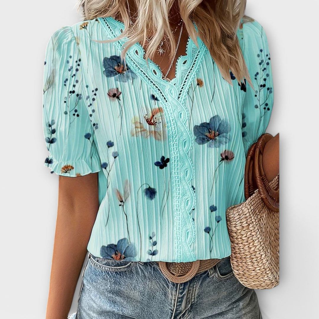 Blouse à la Mode avec Décolleté Pointu