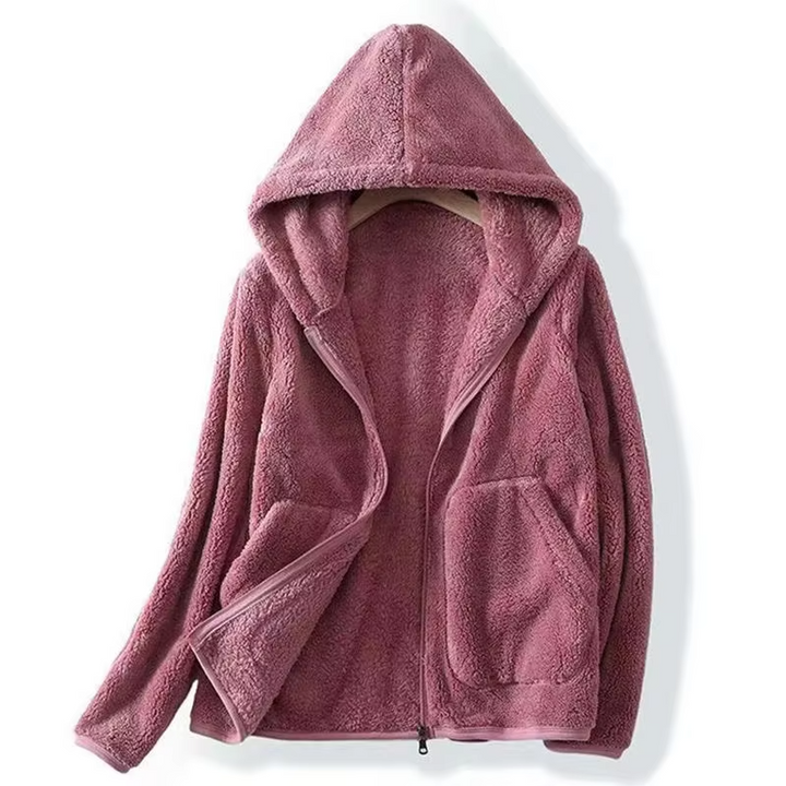 Avery™ - Sweat-shirt en polaire ultra doux couleur corail