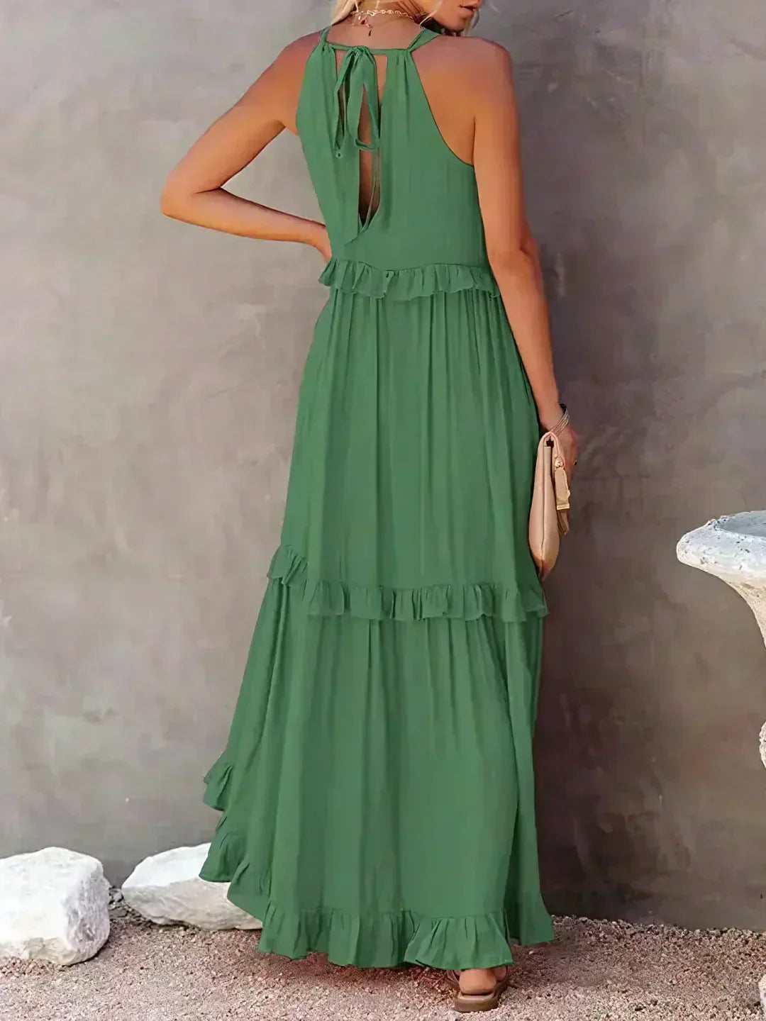 Landry - Robe sans manches avec volants chics