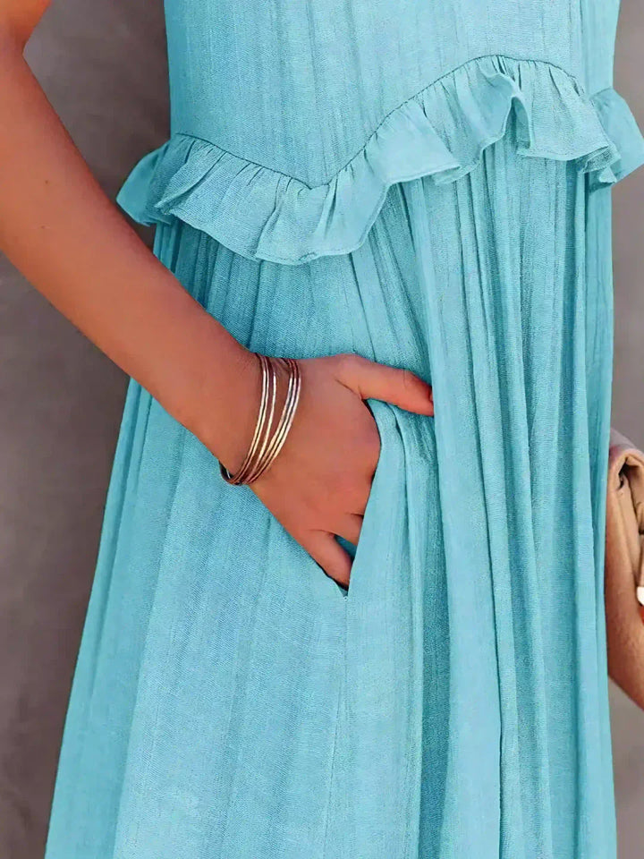 Landry - Robe sans manches avec volants chics