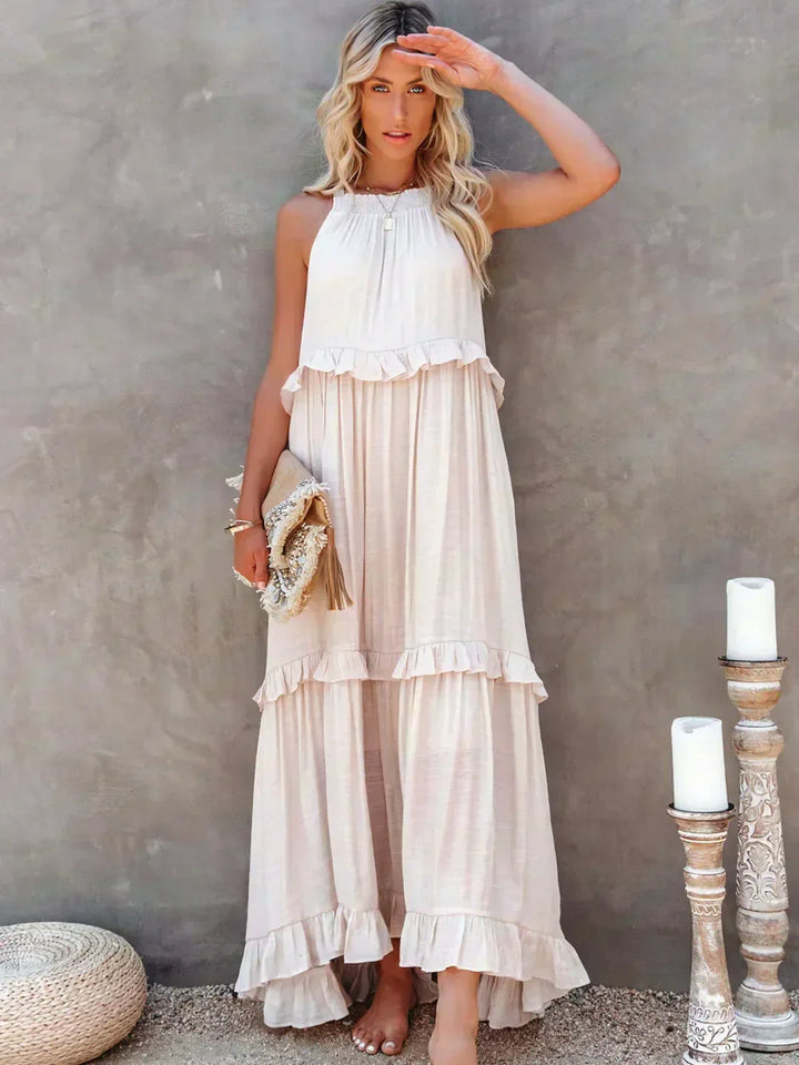 Landry - Robe sans manches avec volants chics