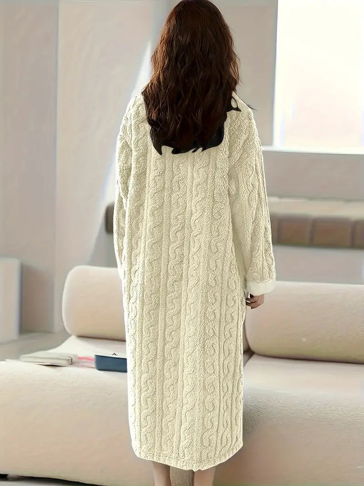 Abigail™ - Douce Robe d'Hiver en Fleece Jacquard