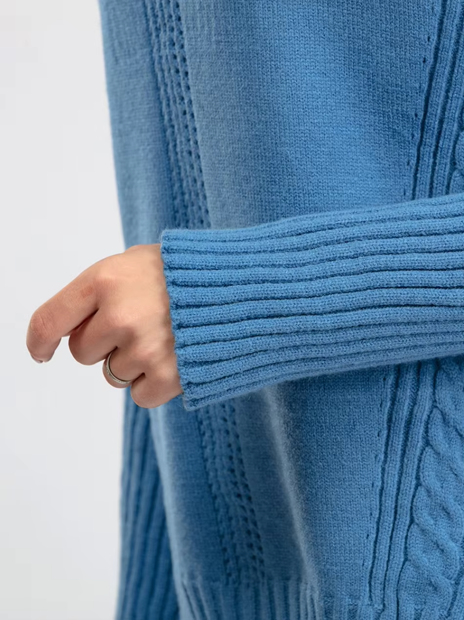 Scarlett™ - Ensemble élégant avec pull à col haut et pantalon ample