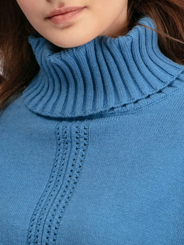 Scarlett™ - Ensemble élégant avec pull à col haut et pantalon ample