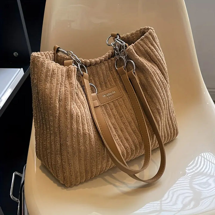 Onyx - Sac fourre-tout en velours côtelé grande capacité