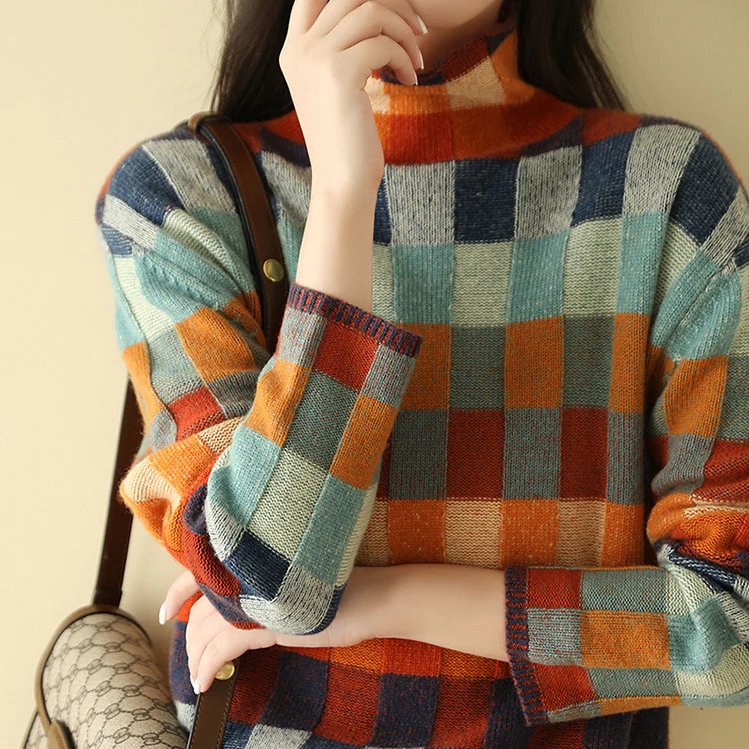 Olivia™ - Doux col roulé en patchwork