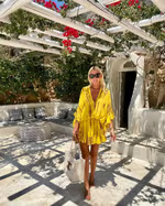 Adalyn - Robe Mini Chic à Encolure en V Taille Haute