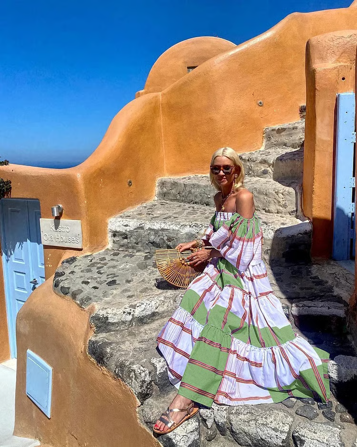 Fallon - Robe Maxi Imprimé Floral Mexicain de Luxe