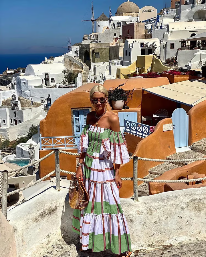 Fallon - Robe Maxi Imprimé Floral Mexicain de Luxe