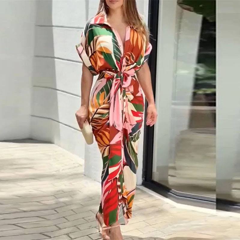 Robe Fern - À Col Flottant Taille Haute