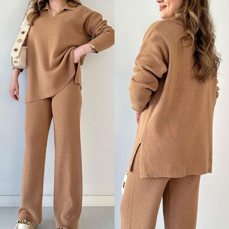 Lily™ - Ensemble coordonné confortable avec col en V