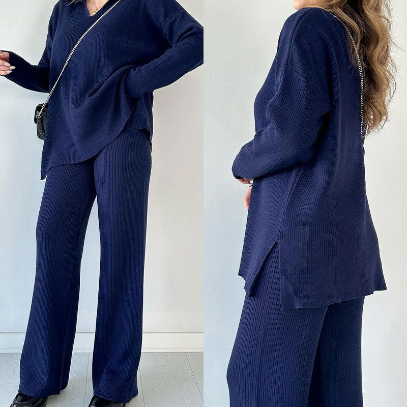 Lily™ - Ensemble coordonné confortable avec col en V