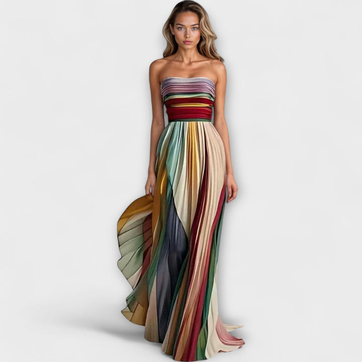 Élégance Douce - Robe sans manches en teintes apaisantes