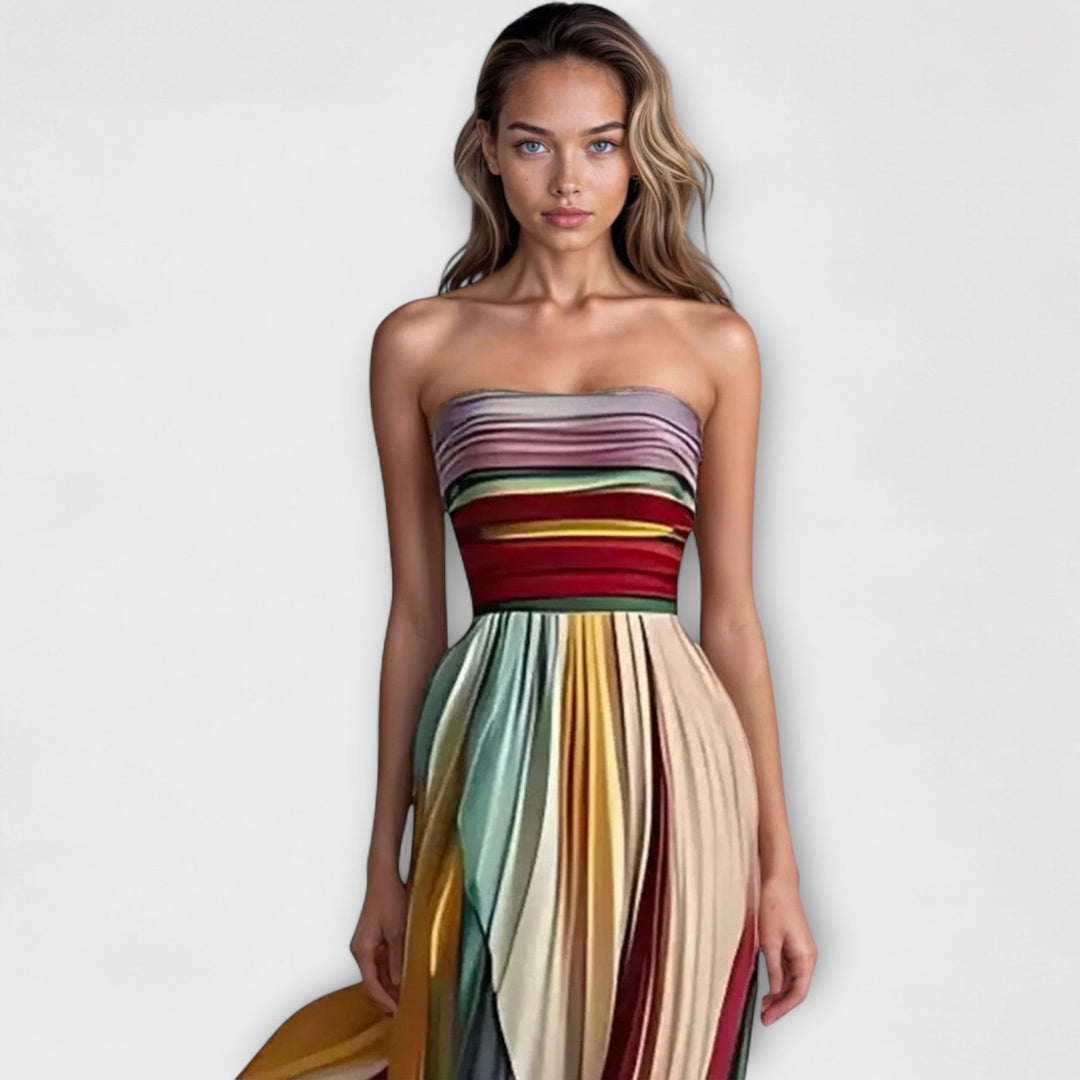 Élégance Douce - Robe sans manches en teintes apaisantes